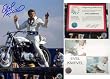 Evel Knievel Signed Harley Davidson 8x10 Photo - Sports Memorabilia