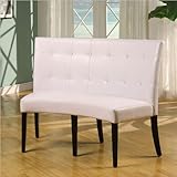 Modus Furniture 2YA466D Bossa Dining Height Banquette, White Leatherette