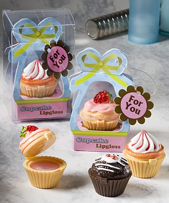 Cupcake Design Lip Gloss Favors Set of 30