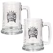 Sacramento Kings 2pc 15oz Glass Tankard Set - Primary Logo NBA Basketball