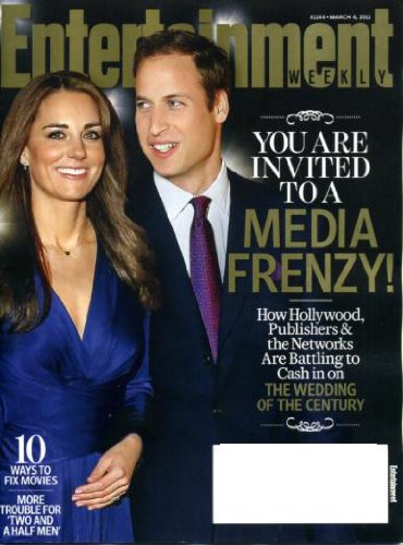 Entertainment Weekly March 4 2011 Prince William & Kate Middleton on Cover, Michael Fassbender, Trey Parker & Matt Stone/The Book of Mormon, Mumford & Sons, Radiohead/The King of Limbs