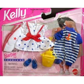 <b>Barbie - Kelly Fashions - Sailor Sailing Clothes - My Fashion Wish List - 1995 Mattel</b>