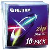 Fujifilm 100 MB Zip Disk IBM Formatted (10-Pack, Assorted Colors)