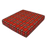 Duro-Med High-Density Foam Wheelchair Cushion, Plaid,