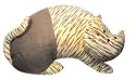 Catnip Burlap Crinkle Cushion - Tiger Design