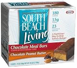 South Beach Living Bars, Chocolate Meal Bars & Chocolate Peanut Butter Bars, 1.76 oz bars