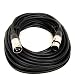 GLS Audio 50ft Mic Cable Patch Cords - XLR Male to XLR Female Black Microphone Cables - 50' Balanced