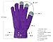 BicycleStore® 1 Pair Bluetooth Talking Glove Touch Screen Gloves Winter Warmer for Men Women Built-In Speaker and Microphone Hand Gesture for Creative Answer (purple)