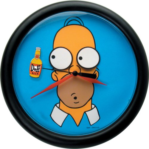 Childrens Toyshop  Third Party New : Homer Rotating Eyes Wall Clock