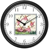 Ring Around the Rosie No.2 - from Mother Goose by Artist: Sylvia Long Wall Clock by WatchBuddy Timepieces (Slate Blue Frame)