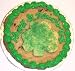 Gourmet Food : Scott's Cakes 1 lb. Chocolate Chip Cookie Cake with Shamrock