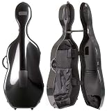 Bam Hightech Xtra Light 1102XL 4/4 Cello Case with Black Carbon-Look Exterior & Black Interior