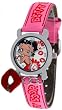 The classic Betty Boop watch with KISS CHARM. - Pink band