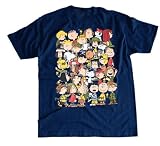 Peanuts Crowd Navy Blue Adult T-Shirt Tee