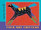 Pomegranate Folk Art Critters Standard Boxed Note Card Set (Pack of 2)