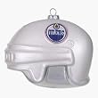 Edmonton Oilers 3" Collegiate Glass Football Helmet Holiday Ornament - NHL Hockey
