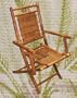 Set of 2 Folding Bamboo Chairs (Bamboo) (19"W x 30"H)