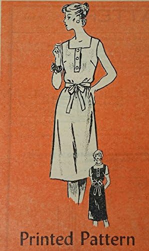 Vintage Anne Adams Mail Order Sewing Pattern 4619 - Ladies Dress Size 14 1/2 - 22 1/2