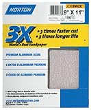 Norton 2638 Sandpaper 3X 150-Grit 9-by-11-Inch Sheets, 20 Sheets per Pack