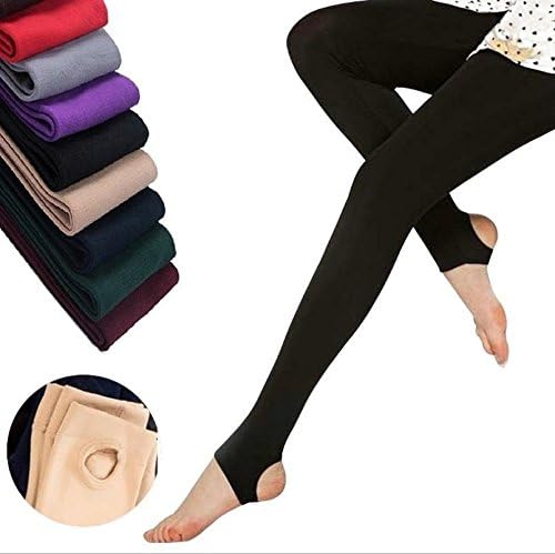 Jierly Comfortable Women's Cotton Pants Stirrup Leggings Winter Warm Hotsale New Navy blue