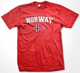Norway Flag International Soccer T-shirt, Norwegian National Pride Mens Shirt