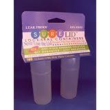 Sure Lid Lock-Seal Plastic Storage Containers * BPA Free, Leakproof, Waterproof Attached Hinged Flip-Top Lid with Lock Tab * TSA Airplane Friendly 1.5 ounce - 2 per pack