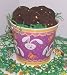 Gourmet Food : Scott's Cakes 1 lb. Chocolate White Chocolate Chip Cookies in a Purple Bunny Pail