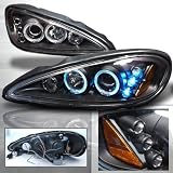 99 00 01 02 03 04 05 Pontiac Grand Am Halo Projector Headlights - Black (Pair) by Atomic