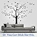 DaGou Huge 6' Ft(h) X 9' Ft(w), Memory Family Tree Photo 1set DIY Flower Love World Large Art Decor Home Stickers Removable Vinyl Wall Decals for Living Room