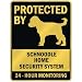 PROTECTED BY " SCHNOODLE HOME SECURITY SYSTEM " PARKING SIGN DOG