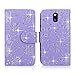 HTC Desire 610 Case - Cellularvilla Pu Leather Wallet Card Flip Open Pocket Case Cover Pouch for HTC Desire 610 (Purple Glitter)