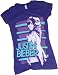 Justin Bieber Stripes Crop Sleeve Fitted Juniors T-Shirt