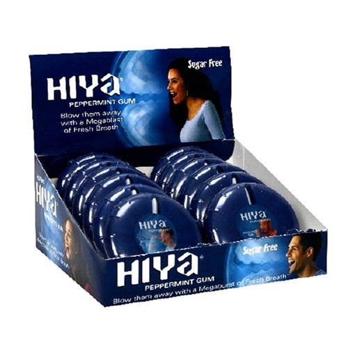 Hiya Peppermint Gum Saucer (Pack of 24) by Hiya Mints