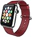 Apple Watch Strap Band Series 1 Series 2, E LV Premium Strap Band Accessories for Apple Watch 42MM with [ADAPTER] to install - BLACK [ NOT FOR Apple Watch 38MM] - RED
