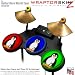Penguins on Colors Skin by WraptorSkinz fits Guitar Hero 4 World Tour Drum Set for Nintendo Wii, XBOX 360, PS2 & PS3 (DRUMS NOT INCLUDED)