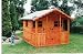 Outdoor Living : SUMMERHOUSE, GARDEN SHED, SPECIAL BUILD FOR SMALL GARDENS, MADE FROM HIGH QUALITY SWEDISH REDWOOD TIMBER 8ft X 7ft INCL. VERANDA