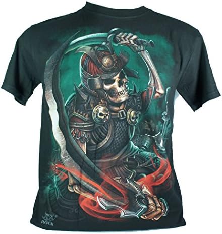 Plutoshirt| Samurai Skull Ghost Armor Warrior Sword Mask Extra Large Size Xl New! T-Shirt Tee (G231)