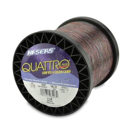 Hi-Seas Quattro Monofilament Line, 4 Color Camouflage, 40 Pound Test, 2-Pound Spool On Sale
