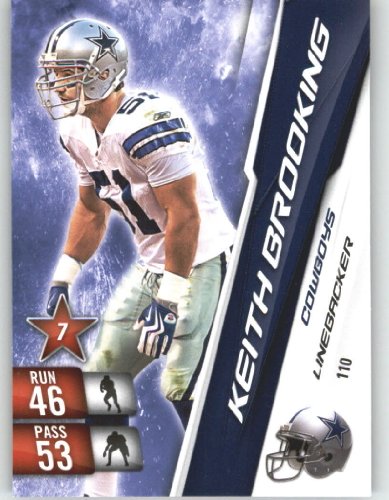 2010 Panini Adrenalyn XL NFL Football Trading Card # 110 Keith Brooking - Dallas Cowboys in Protective Screwdown Case!