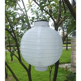 Unique Arts Solar Paper Lantern set of 4-White