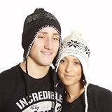 Produkt-Bild: Norweger Winter M&uuml;tze - Unisex - mit Bommel und h&uuml;bschen B&auml;ndern in 10 trendstarken Farbvarianten - Einheitsgr&ouml;&szlig;e