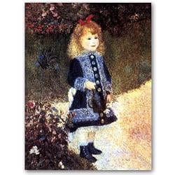 Girl with a Watering Can - 5" x 7" Museum Quality Greeting Card