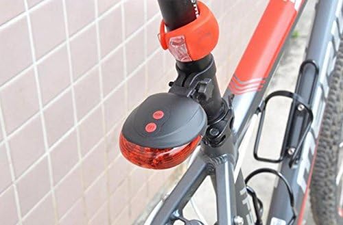 NEW 5 LED + 2 Laser Cycling Safety Bicycle Rear Lamp Waterproof Bike Laser Tail Light Headlight Warning Lamp Flashing Red