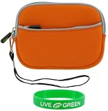 rooCASE Neoprene Sleeve (Orange) Case for Garmin nuvi 1490T 5.0-inch