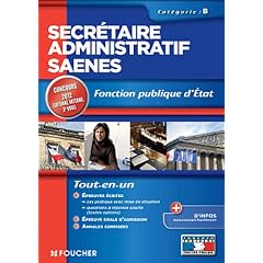Secr�taire administratif SAENES cat�gorie B. Fonction publique d'�tat Concours 2012