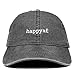 Trendy Apparel Shop Happyaf Embroidered Pigment Dyed Washed Cotton Cap - Black