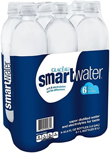 SMARTWATER, 1L Bottles (Pack of 6)PLUS BONUS 1 PENCIL POUCH