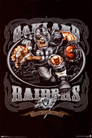 Trends Oakland Raiders Running Back 22 x 34 Poster