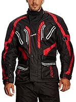 Roleff Racewear Chaqueta de Moto Motorrad (Negro / Rojo)