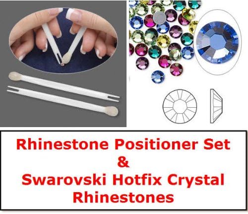 Rhinestone Tool Positioning and Flat Back Swarovski HotFix Crystal Kit